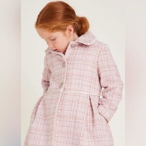 NWT Biscotti Collezioni Girl's Bouclé Dress and Coat Set in Pink/Silver size 3T